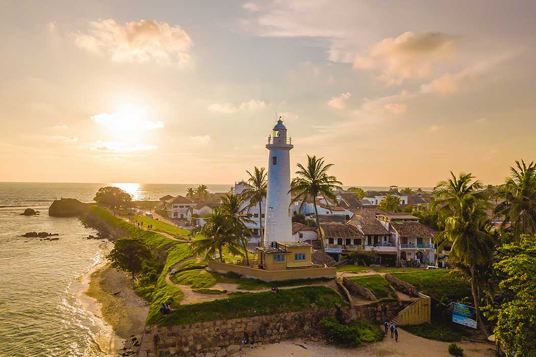 The historic Galle Fort overlooking the Indian Ocean on Sri Lanka's south coast