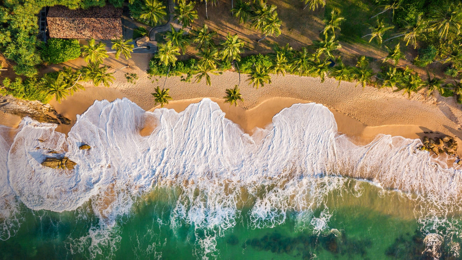 Tangalle Beach aerial view, Sri Lanka